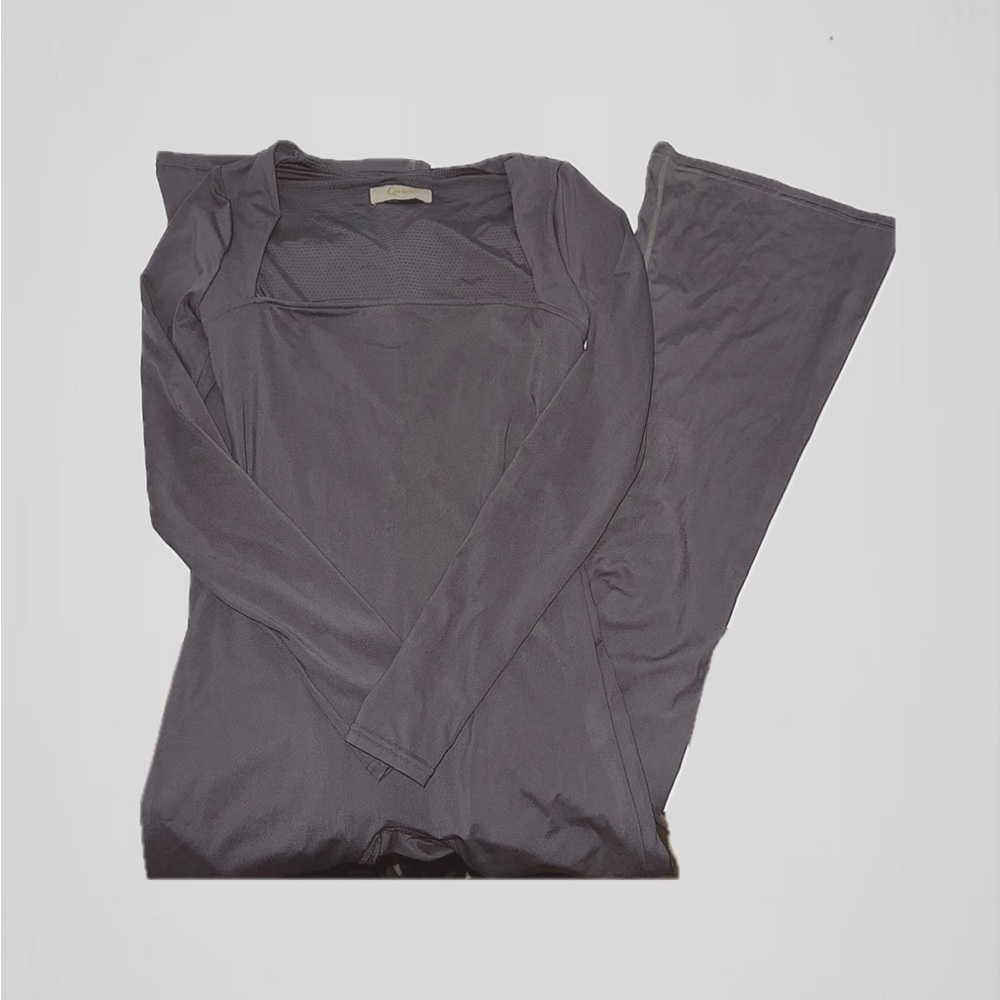 Gray Long Sleeve Jumpsuit